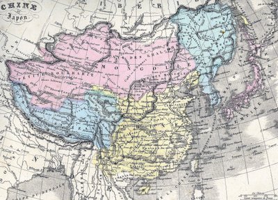 Map of China and Japan in the Middle of the 19th Century by Unknown artist