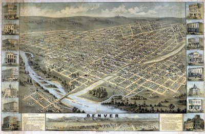 Map of Denver, Colorado by Unknown artist