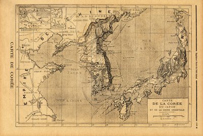 Map of Korea, Japan and East China by Unknown artist