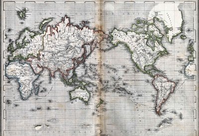 Map of the world, Italy, mid 19th century by Unknown artist