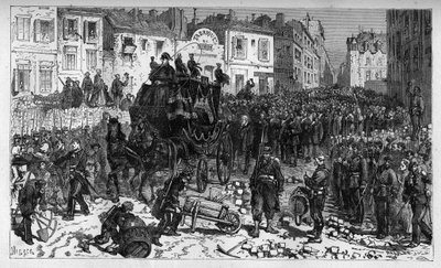 March 1871: burial of Charles Hugo, son of Victor (engraving) by Unknown artist