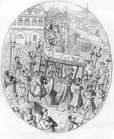 March of a corporation of jewelers in the 15th century by Unknown artist