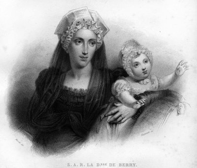 Marie-Caroline of Bourbon Sicily, Duchess of Berry (1798-1870) in widow