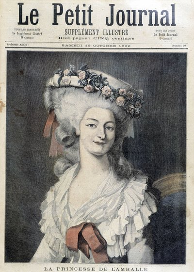 Marie Therese of Savoie Carignan (1749-1792), Princess of Lamballe - Cover 