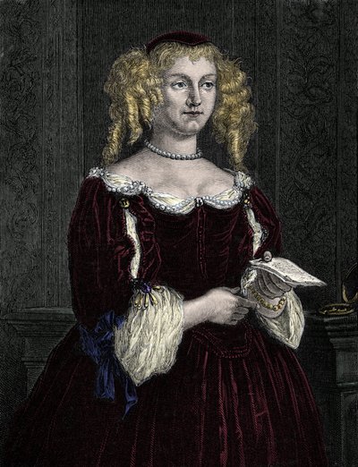 Marie de Rabutin-Chantal, Marquise of Sevigne known as Madame de Sevigne. Engraving of 1862 in “The Queens of the World” by our first writers. Book published under the direction of J. G. D. Armengaud by Unknown artist