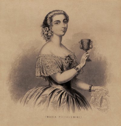 Marietta Piccolomini - portrait of the Italian soprano by Unknown