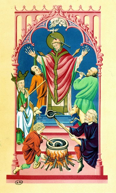 Martyrdom of Saint Benigne - according to a miniature, around 1439 by Unknown artist