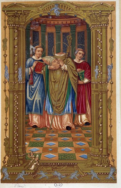 Martyrdom of Saint Denis (holding his head in his arms), after 16th century document by Unknown artist