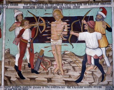 Martyrdom of St Sebastian (15th century frescoes) by Unknown artist