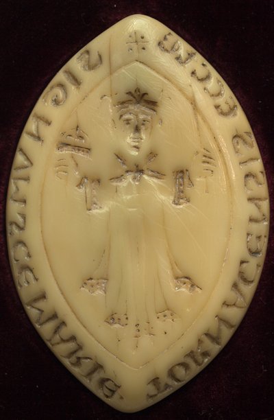 Matrix of the seal of the chapter of Tournai. Used since 12th century. With the image of the Merovingian king Chilpéric by Unknown artist