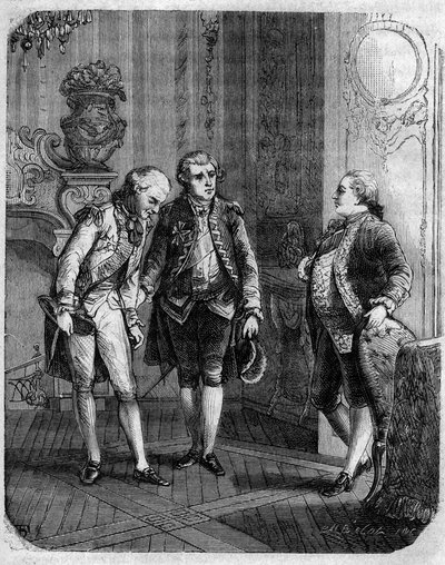 Meeting between the Count of Marbeuf, appointed military governor of Corsica in 1772 and Pascal (Pasquale) Paoli. In 