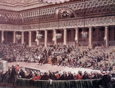 Meeting of the Constituent Assembly on the Night of August 4, 1789 for the Abolition of Privileges by Unknown artist