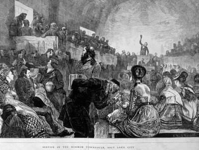 Meeting of the Mormons in Salt Lake City (United States) in the 19th century by Unknown artist