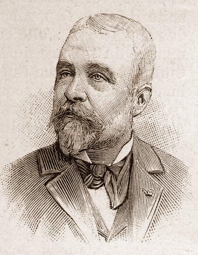 Members of the Academy Francaise in 1895: portrait of Ernest Lavisse, French historian. by Unknown artist
