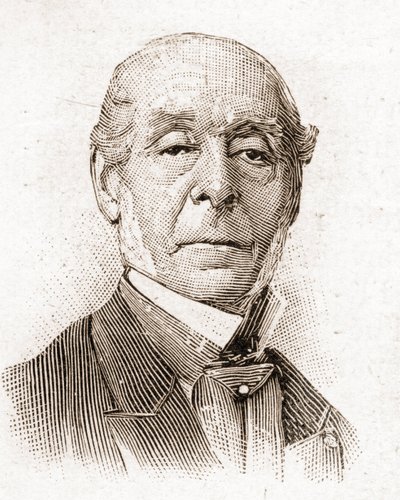 Members of the Academy Francaise in 1895: portrait of Ernest Legouve (1807-1903), French novelist, poet, playwright and essayist by Unknown artist