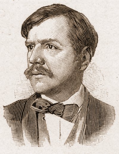 Members of the Academy Francaise in 1895: portrait of Paul Bourget (1852-1935), French writer. by Unknown artist