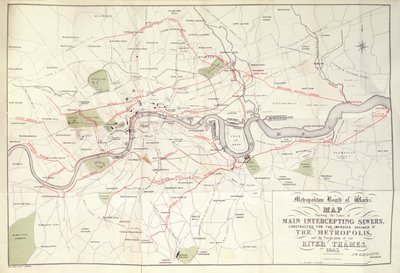 Metropolitan Board of Works Map of Bazalgette