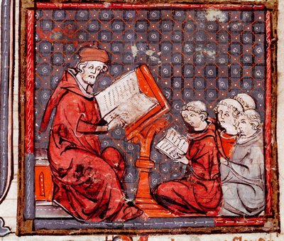 A Class of Philosophy: The Teacher and His Students. Miniature from 