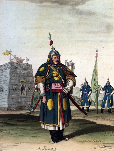 Military Chinese manchou - in “Le costume ancien et moderne” by J. Ferrario, ed. Milan by Unknown artist