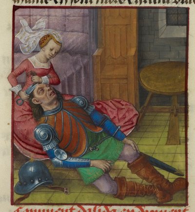 Miniature of Delilah cutting Samson