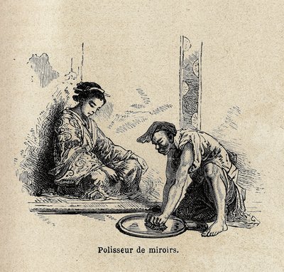Mirror Polisher, Engraving to Illustrate the Voyage to Japan by Aime Humbert by Unknown artist