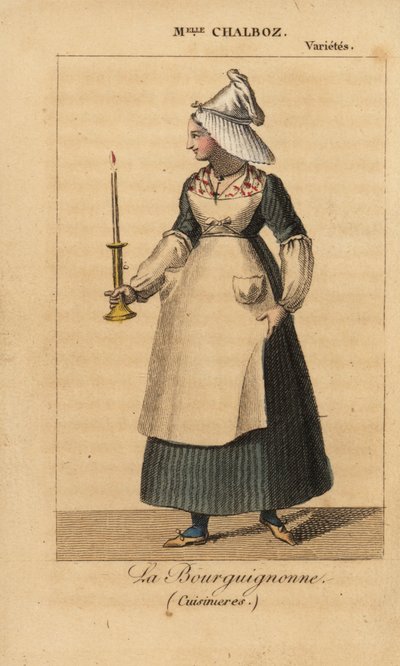 Mlle Fanny Chalboz as La Bourguignonne in the Play Cuisinieres by Nicholas Brazier at the Theatre des Varietes by Unknown artist