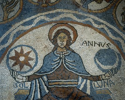Mosaic floor depicting the months of the year by Unknown artist