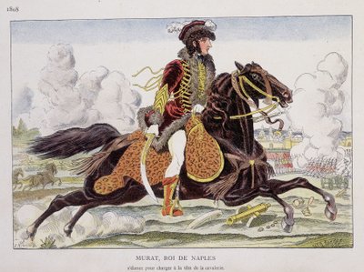 Murat (1767-1815), King of Naples, launches to charge at the head of the cavalry by Unknown artist