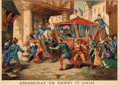 Murder of Henry IV and arrest of Ravaillac on 14 May 1610. by Unknown artist