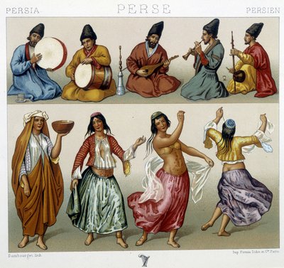 Musicians and Dancers in Persia - in 