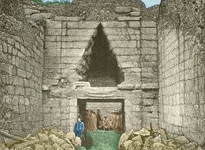 Mycenae, the Gate of Lions Discovered by Schliemann by Unknown artist