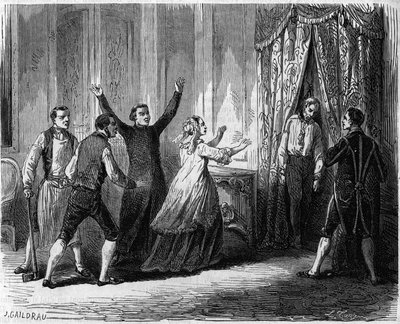 Mysterious hanging of the last prince of Conde (Louis Henri Joseph de Bourbon) by Unknown artist