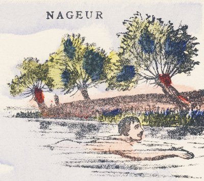 N: Swimmer by Unknown artist
