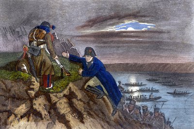 Napoleon Bonaparte crossed the Danube in May 1809 by Unknown artist