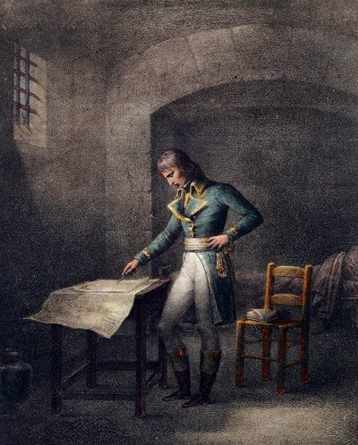 Napoleon I Bonaparte at the Fort Square of Antibes on August 10 by Unknown artist