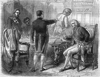Napoleon I with Jean Etienne Marie Portalis in 1811, French jurist and politician by Unknown artist