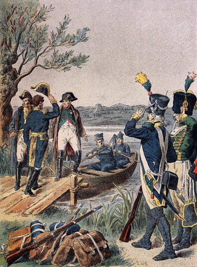 Napoleon and Massena on Lobau Island by Unknown Artist
