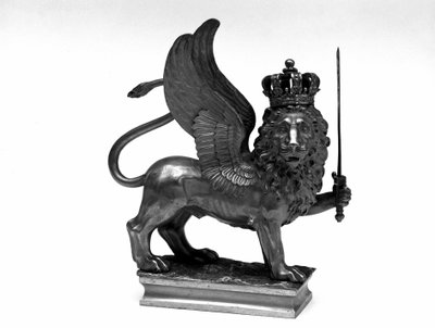 Napoleonic War: flag-bearing stem with the Venice lion used in the Russian campaign. 1812 by Unknown artist