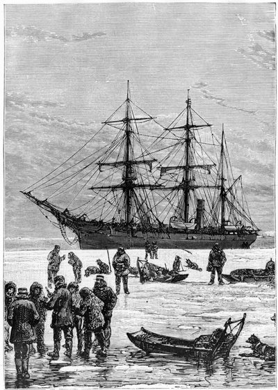 Nares Georges S., A voyage to the polar sea, Paris: Hachette by Unknown artist