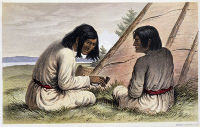 Nasquapee Indians: “Otelne, the Tongue; Arkaskhe, the Arrow” - in “Exploration of the Labrador Peninsula” by Hind, Henri Youle by Unknown artist