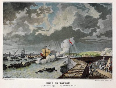Naval Battle: Siege of Toulon December 19, 1793 - in The naval battles of Napoleon by Unknown artist
