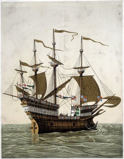 Nave of Henry VIII (1520) of England - according to J. Holbein by Unknown artist