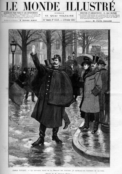 New outfit of the peacekeepers car brigade in Paris by Unknown artist