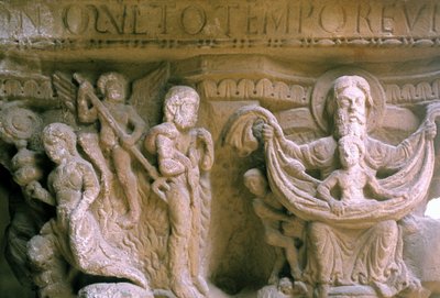 Norman Art in Monreale: capitals of the Cloitre of the Benedictines representing Christ and God by Unknown artist