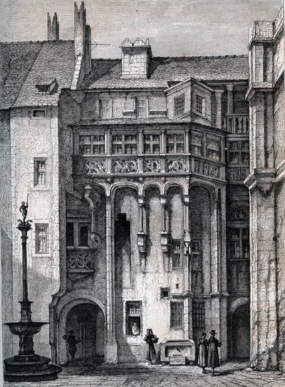 Nuremberg Town Hall Courtyard (engraving) by Unknown artist