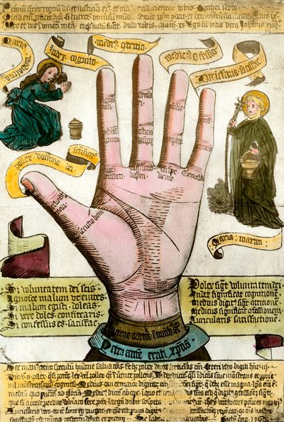 The hand with its lines to read the future by Unknown artist