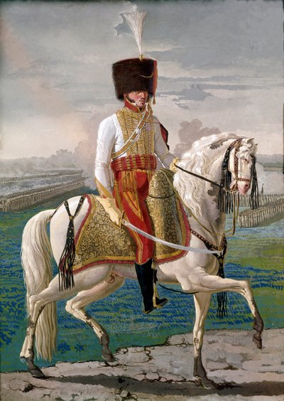 Officer of the Velites on horseback, military corps created in honor of Emperor Napoleon I by Unknown artist