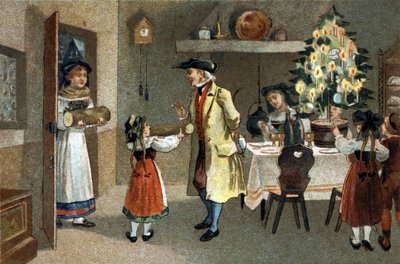 Old custom celebrated in the Alsace region: the Christmas bush by Unknown artist
