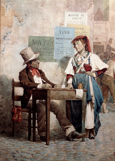 Old Man: The Public Writer in Rome by Unknown artist