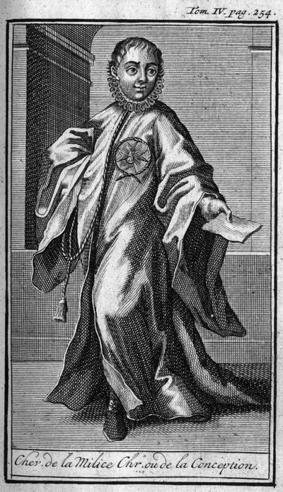Orders of Chivalry. Knight of the Christian militia or conception in Germany in the 17th century. In 